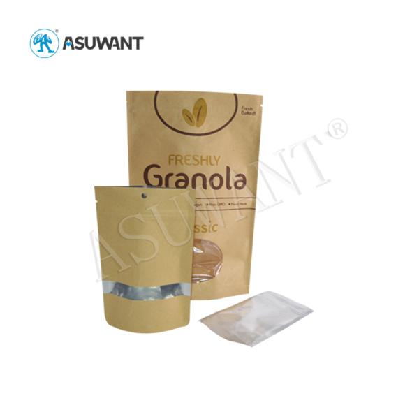 Загерметизированная жара сумки упаковки еды мешка бумаги Мылар Крафт - стойте вверх многоразовый цвет Брауна