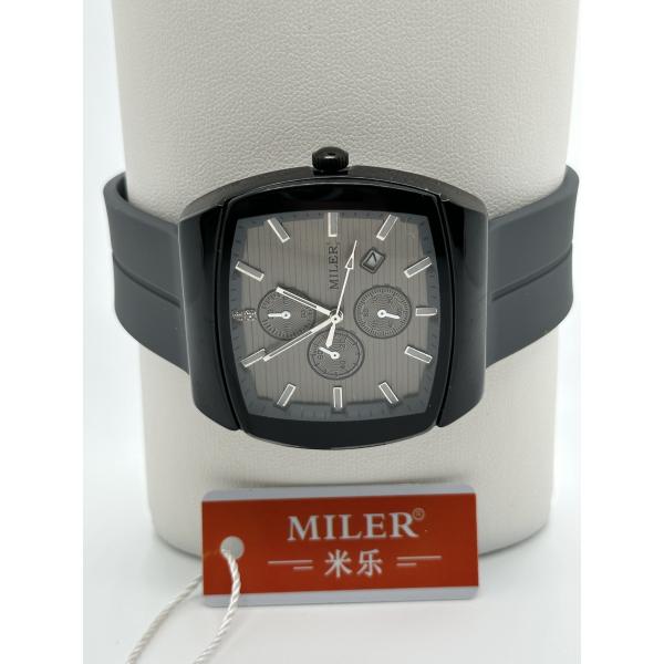 Relógio de movimento de quartzo analógico com banda de silicone 30 metros resistente à água