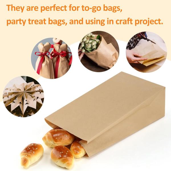 Durable Kraft Paper Bag For Bakery Bread Sandwich Bag Customized