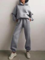 Hoodies longos das mulheres da luva dos fato de esporte elásticos ocasionais contínuos do Sportswear do pulôver