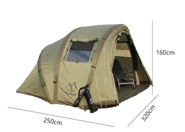 2 People Fishing Shelter Waterproof 210D Oxford Inflatable Camping Tents 320*250*160CM