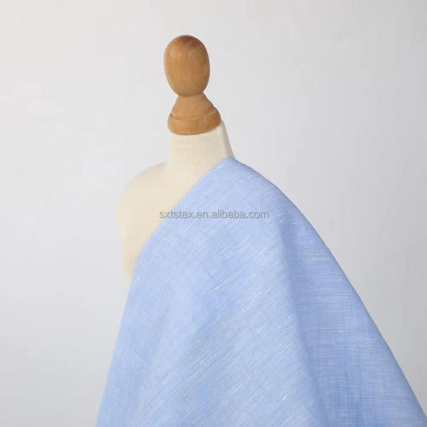 100% Linen Fabric Breathable and Healthy Natural Fiber Yarn Dyed Woven Pure Linen Women and Men for Clothing