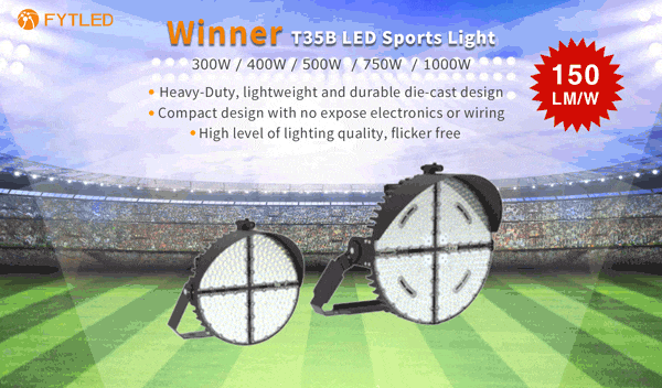 RoHS Certified AC100V 150lm/W LED Sport Court Lights High Brightness