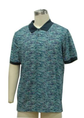 Fitted Mens Patterned Polo Shirts , Classic Polo Solid Color T Shirts 100% Cotton Slub Yarn