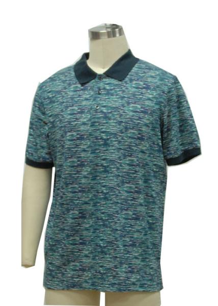 Fitted Mens Patterned Polo Shirts , Classic Polo Solid Color T Shirts 100% Cotton Slub Yarn