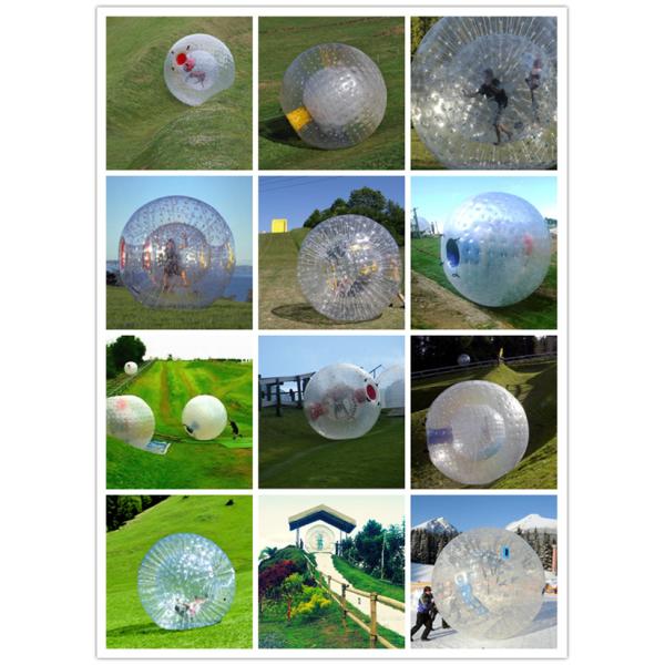 Customized Red Inflatable Zorb Ball , Inflatable Pool Zorb Hamster Ball