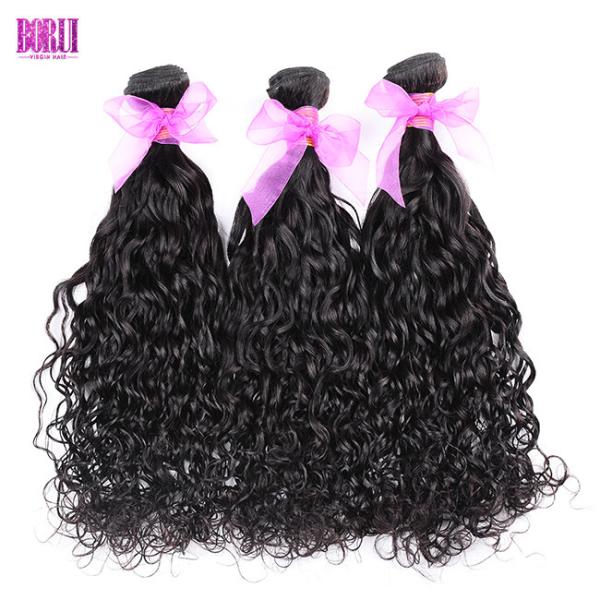 Wet And Wavy Human Hair , Water Wave Human Hair No Tangle Dyed Bleach Soft