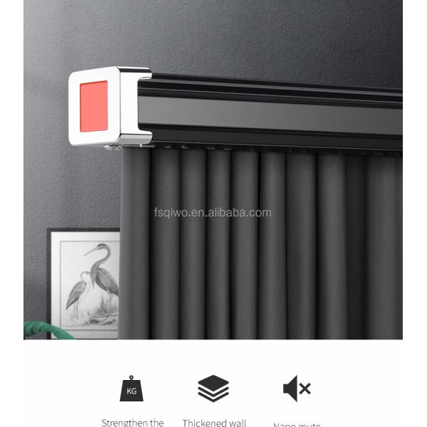 Ready ship supply white black color single double ceiling mounted aluminum curtain track