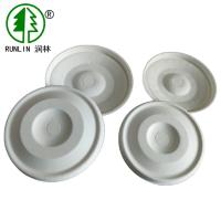 bagasse jetable de papier gravante en refief de canne à sucre de la couverture 90mm de couvercle de tasse de 8cm