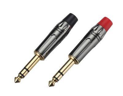 Stereo Audio Cable Connectors Environmentally Friendly ZL604 , 1 4 Trs Connector