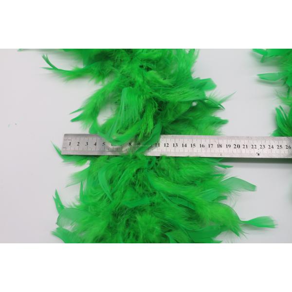 Marabou And Turkey Chandelle Feather Boa , Green Feather Scarf Festival Decoration