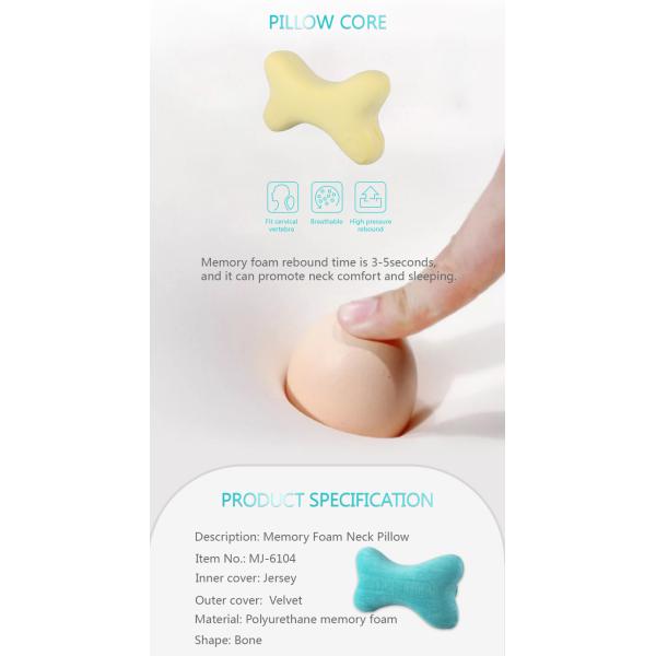 TUV Certified Bone Shaped Car Neck Support Pillow for Comfortable Airplane Travel