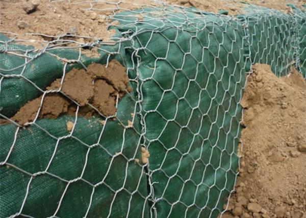 Hexagonal Hole Weaving Type Gabion Wire Baskets 60 X 80mm For Retaining Wall Construction