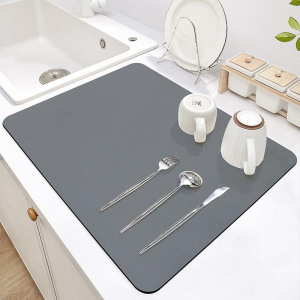 Quick Drying Kitchen Bar Coffer Dish Draining Mat with Southwestern Design Style