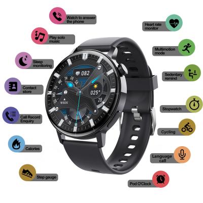 frequência cardíaca do medidor da glicose de Digitas do Smart Watch dos esportes de Bluetooth da tela do círculo 1.32Inch