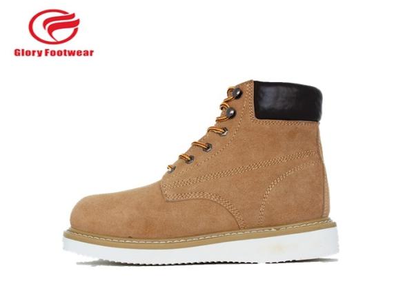 6 Inch Mens Dress Goodyear Welt Construction Boots PU Artificial Leather With Sponge