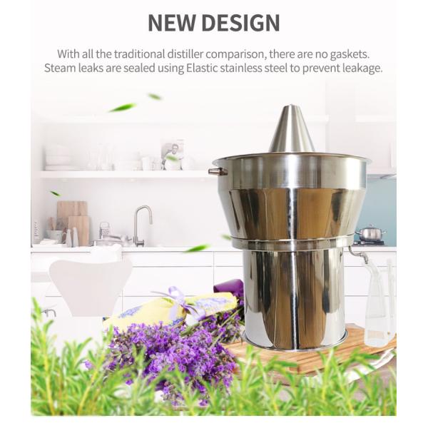 10L Rose Essential Oil Extracting Machine with Water Steam Distillation Apparatus and Small Capacity