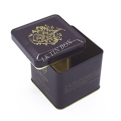 90x90x95mm Square Airtighted Metal Tea Coffee Tin Canister With Double Lid