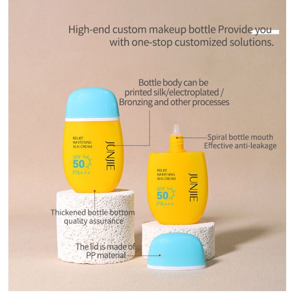 50ML PE Sunscreen Squeeze Bottle Cosmetic Foundation Cream Bottle