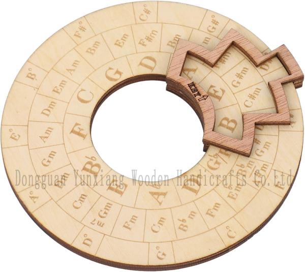 Wooden Melody Tool, Circle Of Fifths Chord Wheel Wooden Chord Wheel Music Transpose Tool