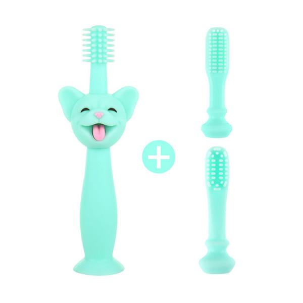 Silicone Infant Teething Toys Toothbrush Food Grade Pig Head Shape