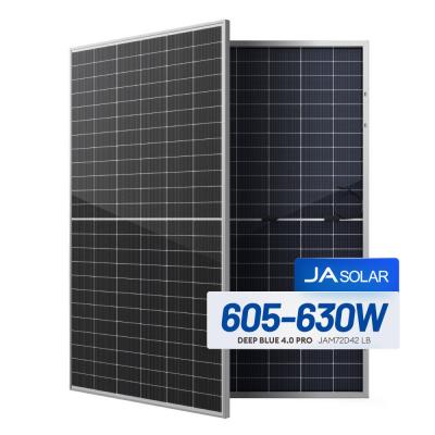 JA 605W 610W 615W Mono Facial Solar Panel IP68 22.5% Efficiency