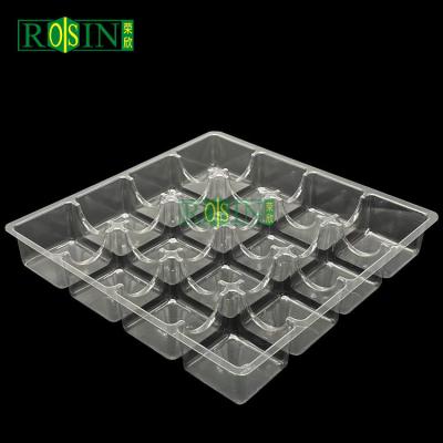 Transparent 16 Cavity Chocolate Tray Packing Plastic Thermoformed PET Customized