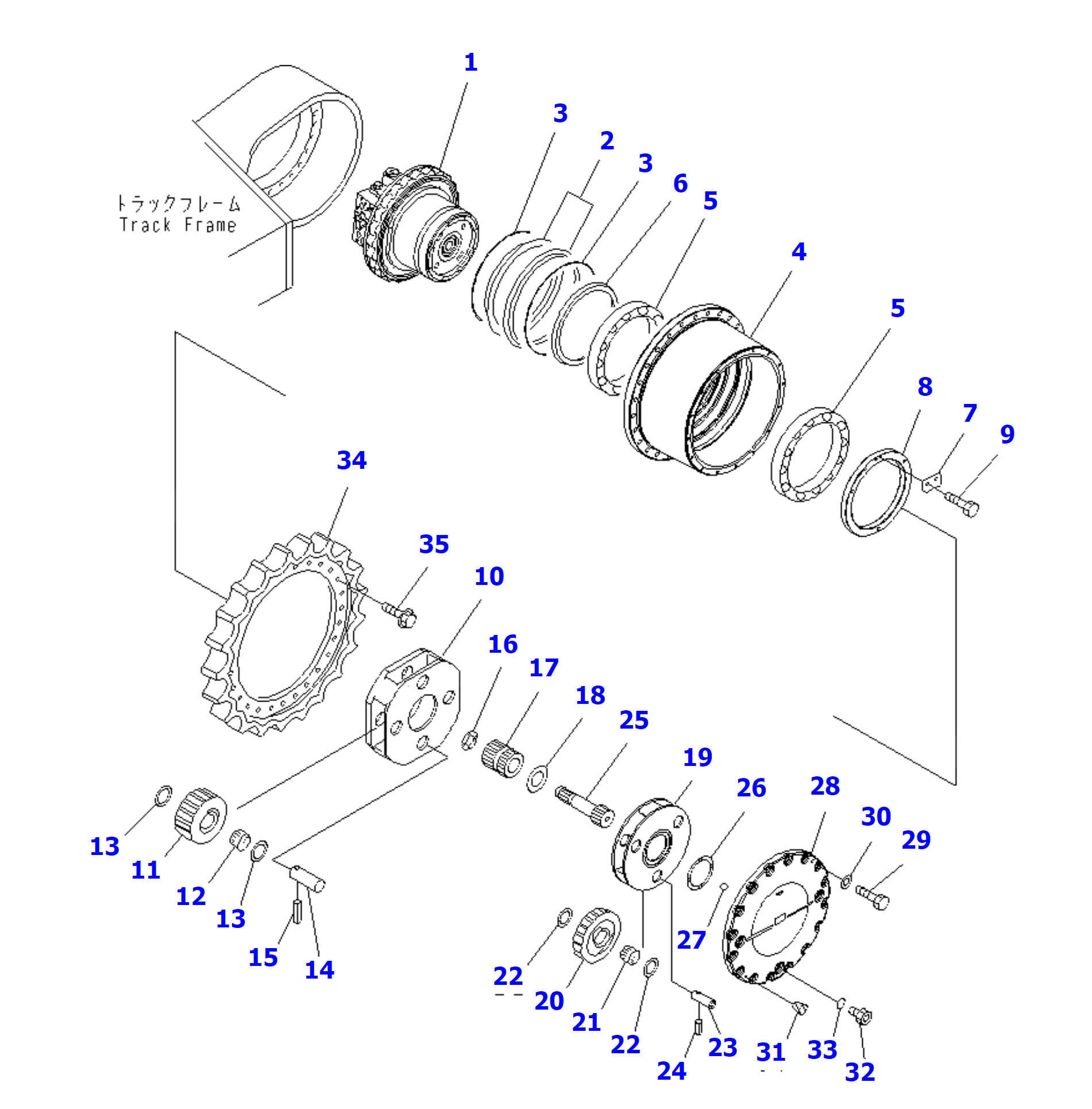 Assy прибора перемещения экскаватора прибора 208-27-00415 PC450-7 PC400-6 окончательный для Komastu
