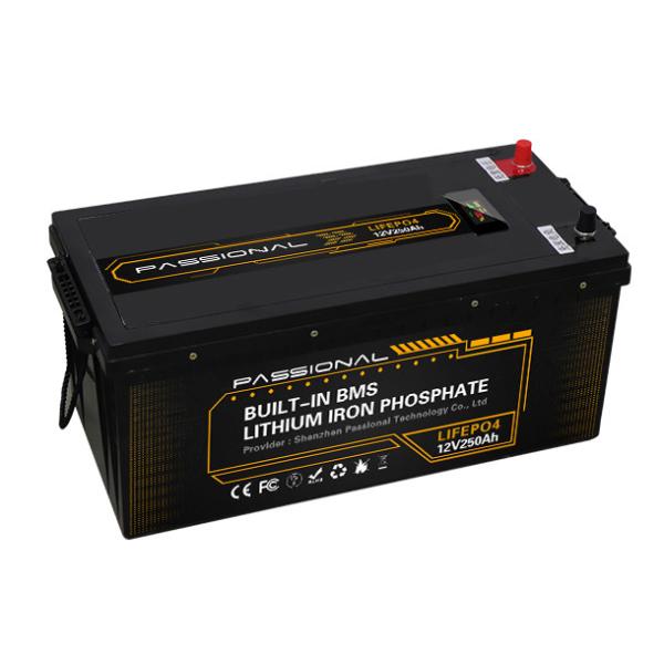 Rechargeable Lithium 12V LiFePO4 Battery 250Ah Energy Storage For Car