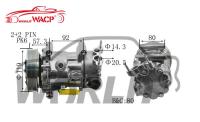RC. ¿Qué quieres decir?600.082 Compresor de aire para automóviles para el SD6C12 CITROEN C4 C4 LOUNGE ADAPTAÇÃO PEUGEOT 307/208 WXPG009