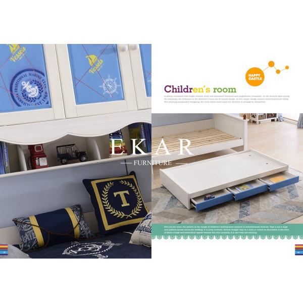multi-functional 4 cloth cabinets blue children bed