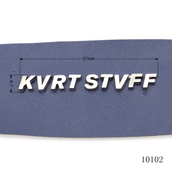 Premium Metal Separated Letter Logo Bag Accessories Hollow Brand Name Label