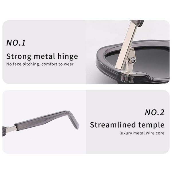 Солнечные очки круглого ацетата материальные, солнечные очки женщин UV400 облегченные