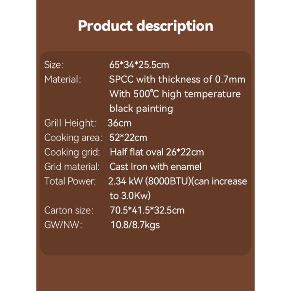 Easily Assembled 2 Burner Propane BBQ Gas Grill with Rotisserie Natural Gas Type