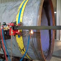 High Efficiency Crawling-Type CNC Pipe Intersection Cutting Machine