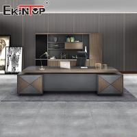 Modern Wooden Office Desk Workstation Table Large Desk With Drawers
