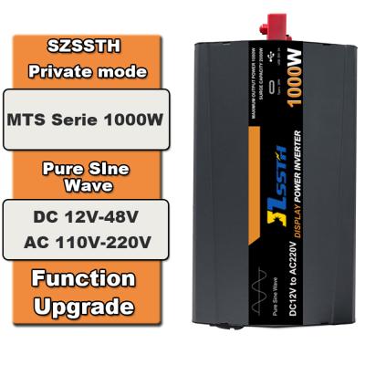 1kW Pure Sine Wave Solar Inverter 12V/24V to 110V/220V 2000W Peak