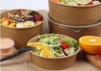 Bacias de sopa de papel recicláveis, recipientes de papel quentes & frios feitos sob encomenda da salada