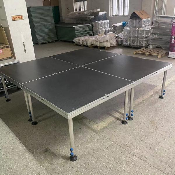 Plataforma de escenario portátil redonda / cuadrada de aluminio desmontable de aleación de vidrio de madera contrachapada