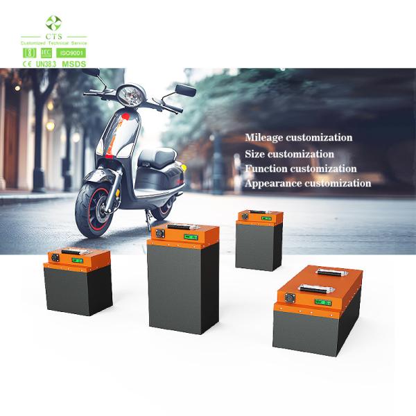 IP67 Batería de iones de litio de peso ligero 72V 40Ah 50Ah para motocicletas eléctricas