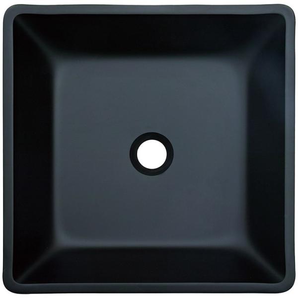 O banheiro Matt Black Basin Square Vessel afunda o vidro moderado 400mm