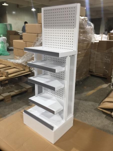 Tower Style Pegboard Wall Display Racks For Retail Stores With Price Insert