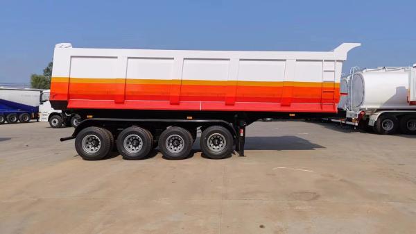 3/4 Axles 60-80 Tons Heavy Tipper Dump Truck Semi Trailer with 9t Grade Performance