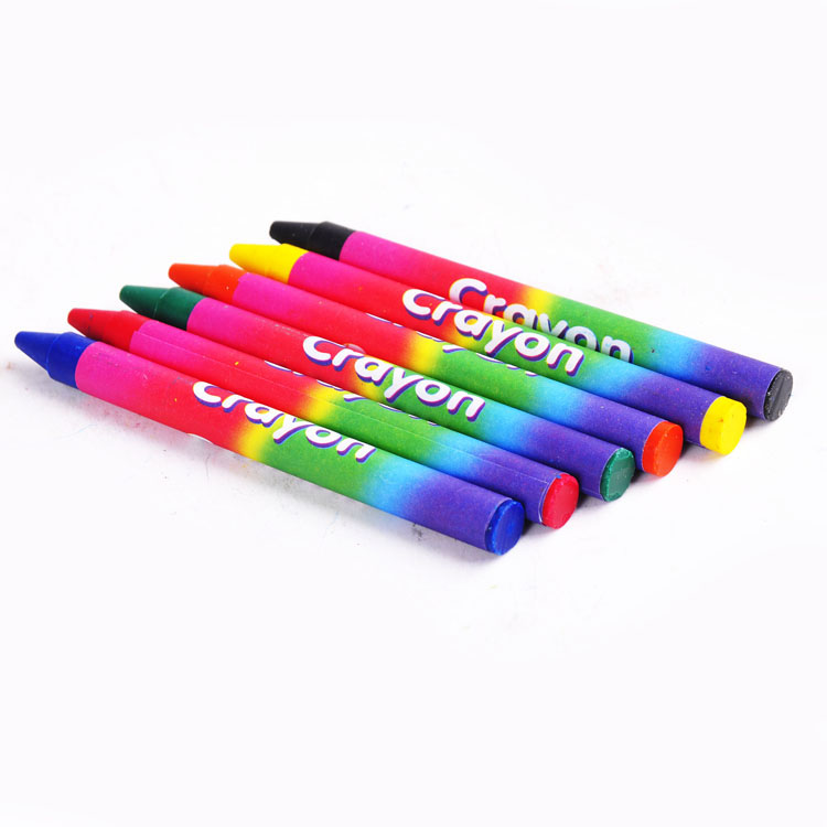 6pcs hot sale pastel non toxic crayons set with color box package
