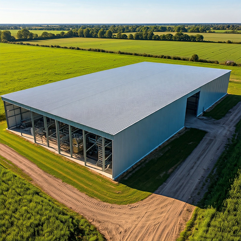 Galvanized Industrial Prefab Metal Warehouses Steel Frame Construction Fully Customizable