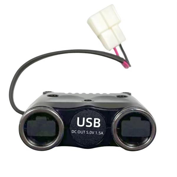 12V 24V Fast Charging QC3.0 USB Port Car Charger Outlet for Coach Truck Boat UTV RV Camper Black