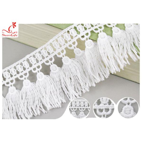 Équilibre de dentelle de polyester de frange de glands de guipure de Venise de Français pour l'habillement décoratif