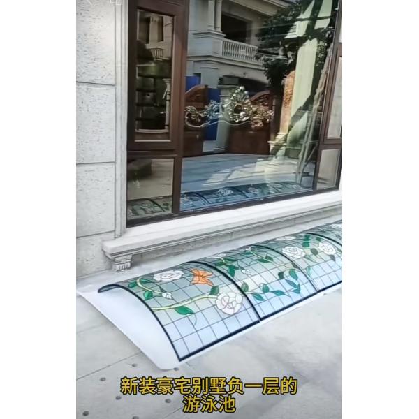 Красивое Тифни изогнутый стиль стеклянные декорации домашних комнат для крыши стеклянные купола потолок