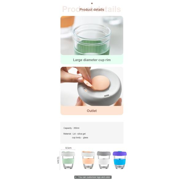 1-Piece Customized Logo Borosilicate Insulated Coffee Cup Tumbler for Water Bottle