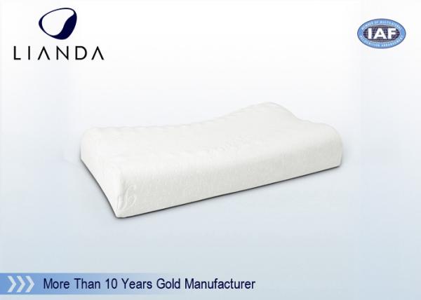 Luxury Memory Foam Pillows White Velour , Memory Foam Bed Pillow CE / SGS